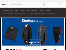 Tablet Screenshot of derksuniforms.ca